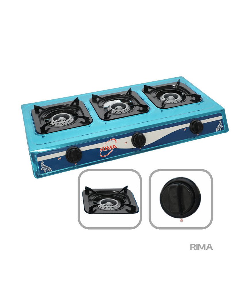 Cuisinière à Gaz-RIMA-3 Feux Inox