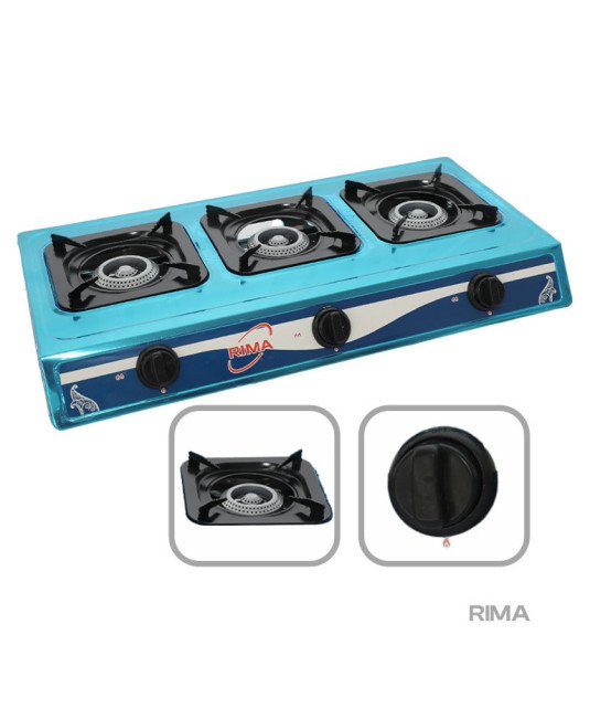 Cuisinière à Gaz-RIMA-3 Feux Inox