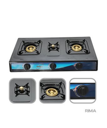 Gazinière RIMA-3 Feux Automatique Noir