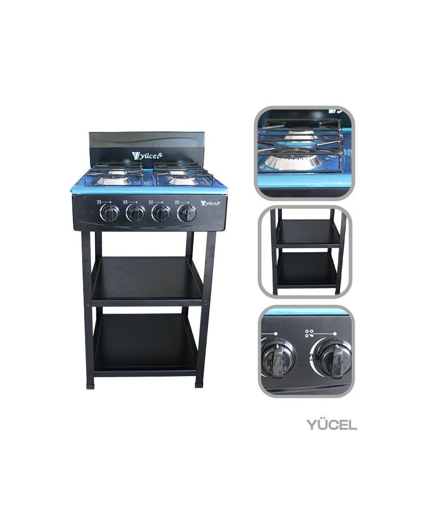 Gazinière étagère Yucel 4 feux/Manuel