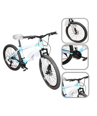 élo 26 pouces Bleu ciel/21 vitesses /cadre robuste en acier au carbone/amortisseur de chocs