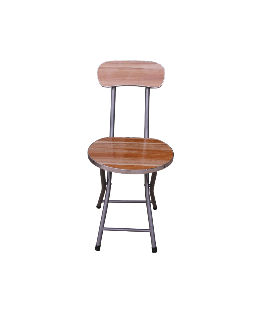 Chaise en bois pliable avec support en fer
