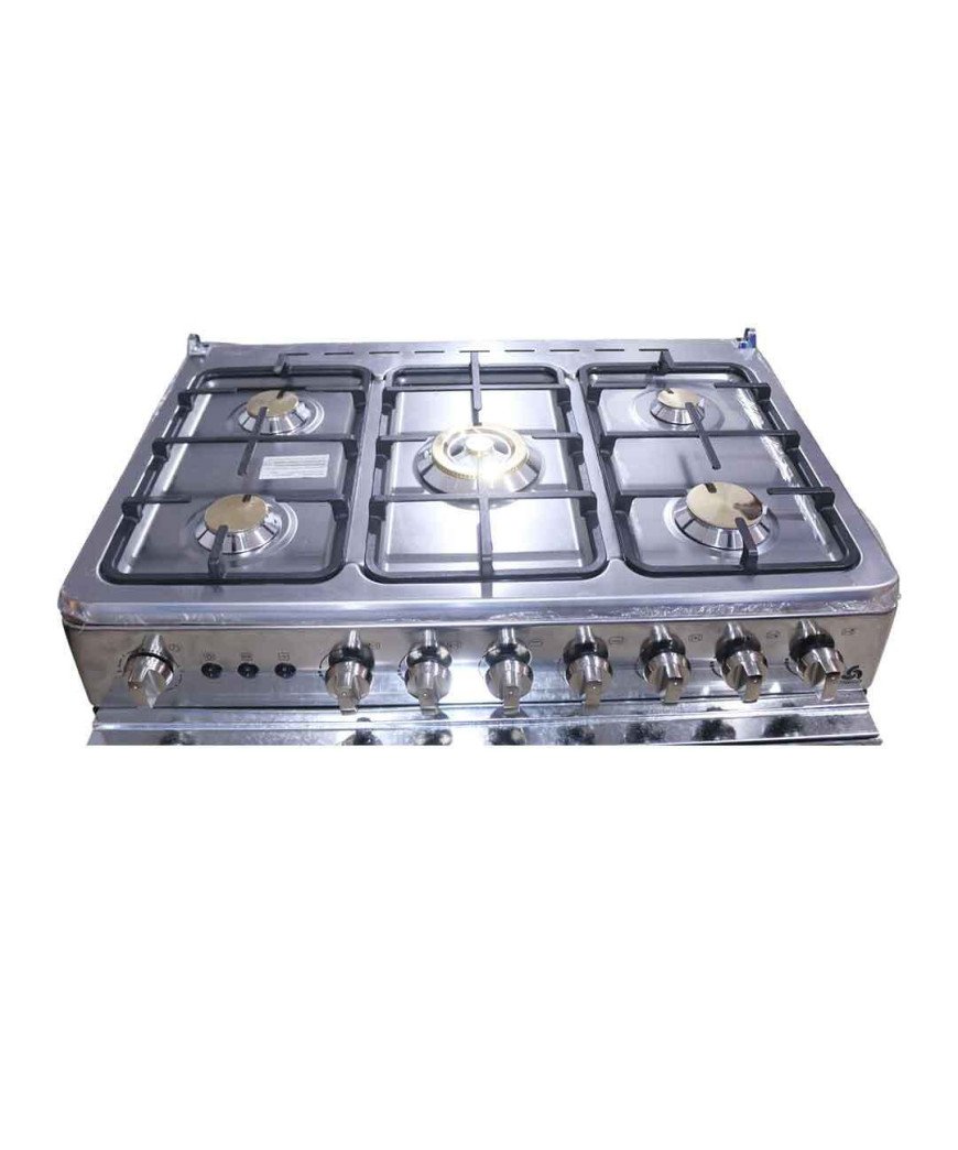 Gazinière Chigo / 5 feux / 6090 allumage automatique et ou manuel/lumière dans le four/Minuterie /Tourne broche