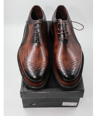 Chaussure homme-Senzo Rivoli-Marron placard noir
