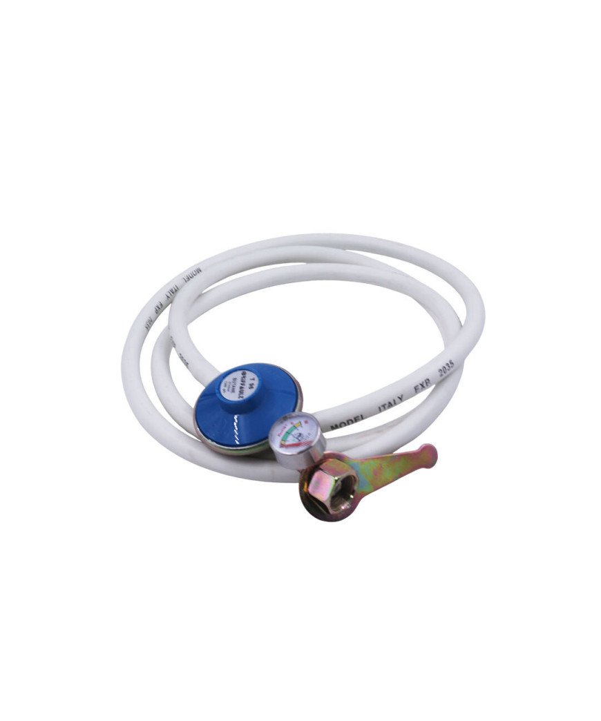 Kit de raccordement B12/Tuyau de gaz Blanc solide durable 2M/détendeur manomètre