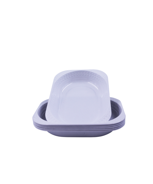 Assiette en Mélamine rectangulaire Blanche /700 ML pour petits déjeuner/salade /dessert ou charcuterie