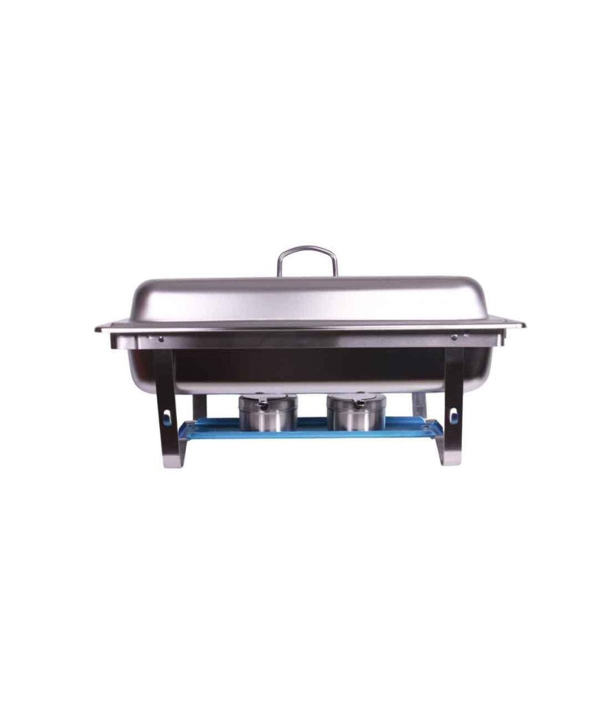 Chafing dish/acier inoxydable couleur argent avec couvercle isolant/9,5L