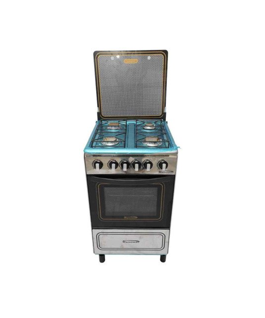 Gazinière Universal/50x50 Inox /4 Feux de cuisson /2  Feux dans le four