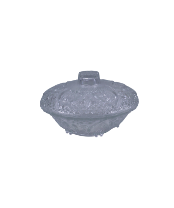 Bol à bonbon décoratif en verre avec couvercle pour biscuit ou rangement en cuisine/250 ML