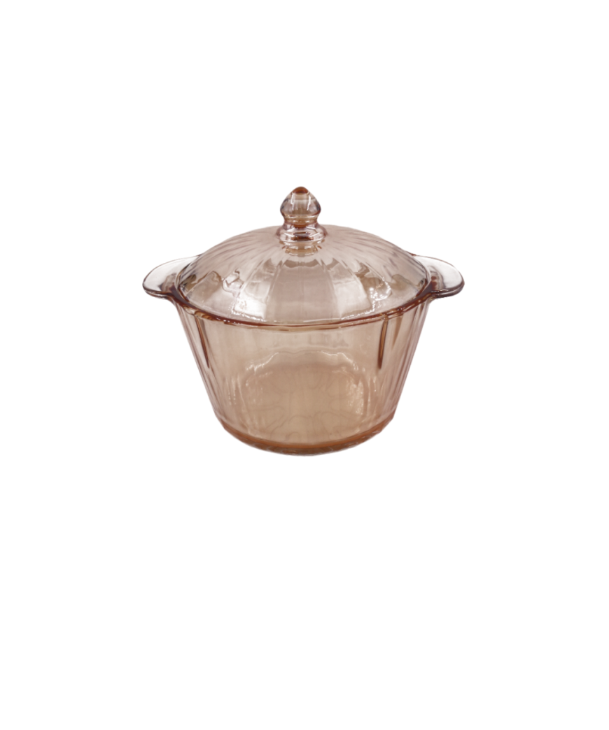 Casserole en verre avec couvercle/nouilles/soupe/lait