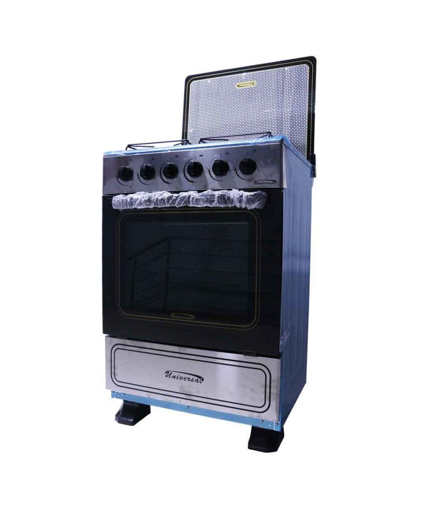 Gazinière Universal /60X60 Inox/2 feux dans le four / 4 feux de cuisson