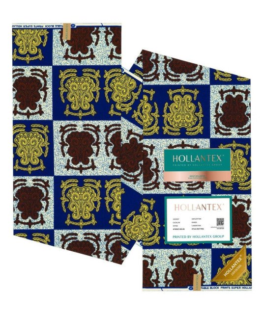 Pagne Hollantex /3 pièces/Bleu Jaune Marron et gris