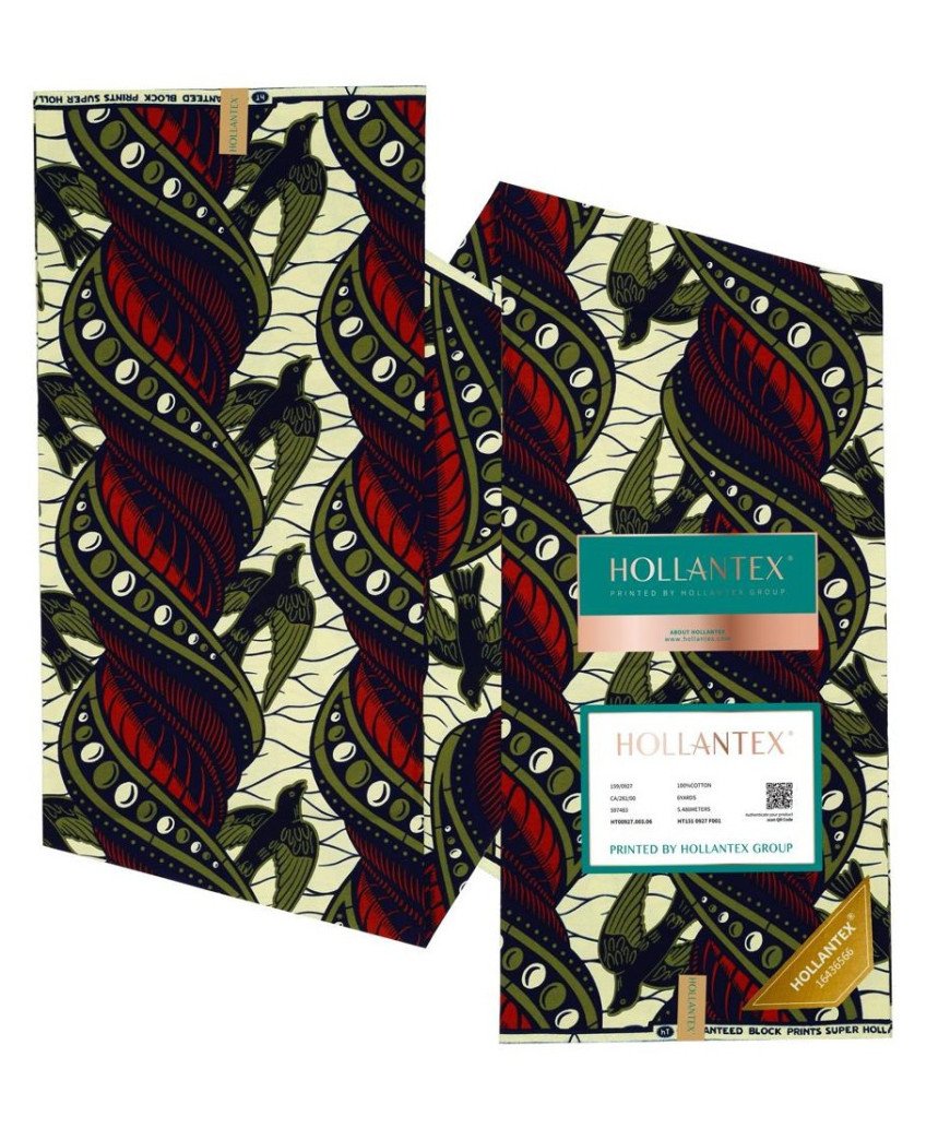Pagne Hollantex /3 pièces/Motifs Oiseau