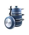 Lot de 3 Casseroles antiadhésive 20/22 et 24cm+ poêle 24 cm