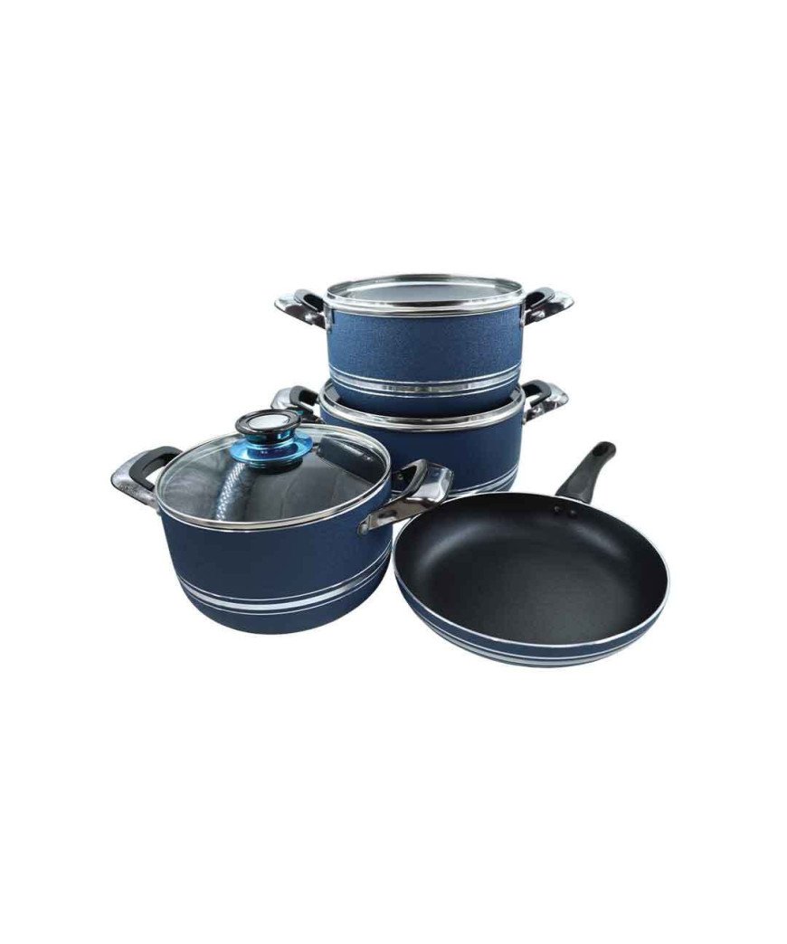 Lot de 3 Casseroles antiadhésive 20/22 et 24cm+ poêle 24 cm