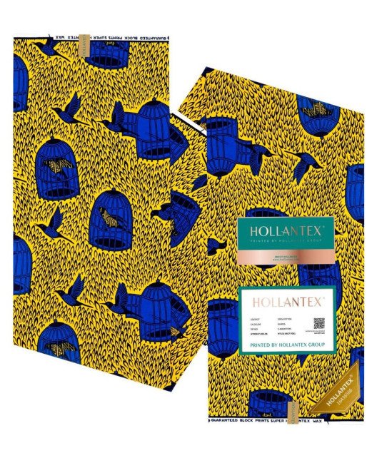 Pagne Hollantex /3 pièces/Motifs cage d'oiseau