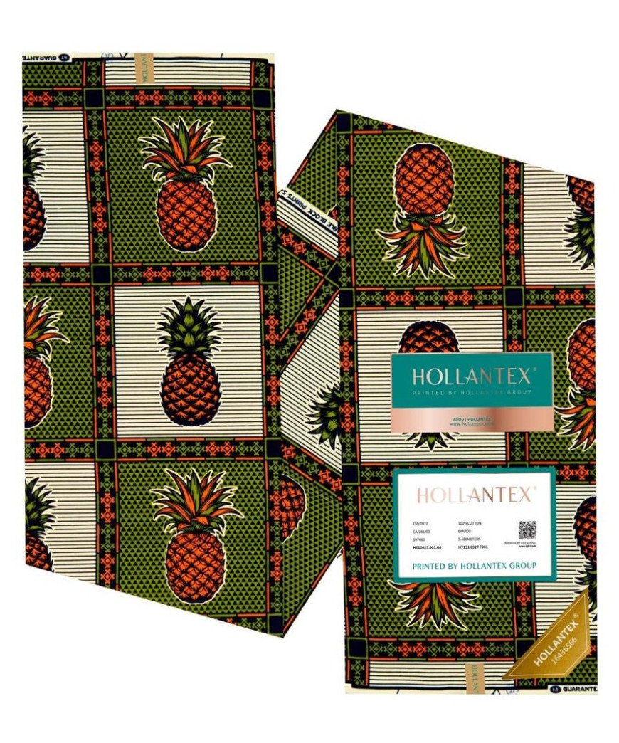 Pagne Hollantex /3 pièces/Design ananas