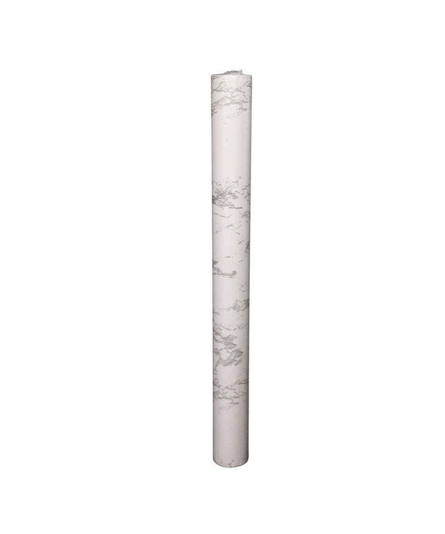 Papier Peint/Adhésif Mural/60Cm*10M/ Motif hexagones et de formes polygonales/Gris blanc