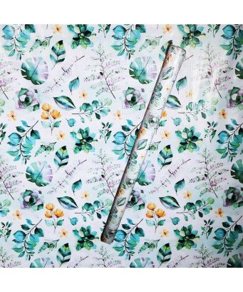 Nappe de table/ 1.35X2M/Bleu fleuri