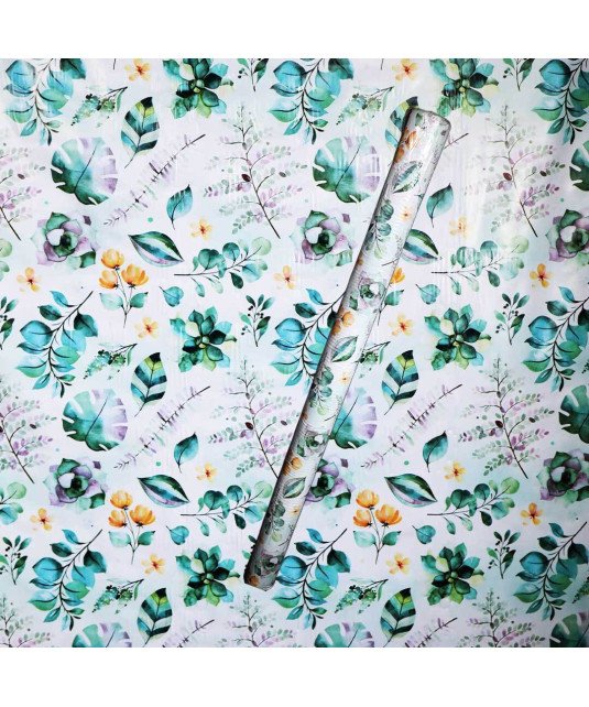 Nappe de table/ 1.35X2M/Bleu fleuri