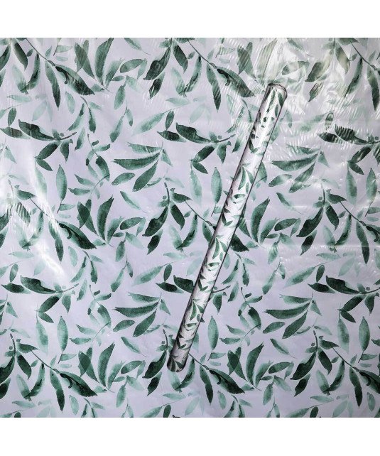 Nappe de table/ 1.35X2M/Bleu vert fleuri