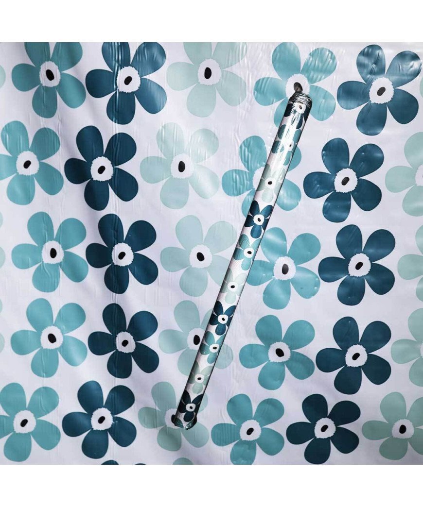 Nappe de table/fleuri bleu et bleu clair 1.35X2M