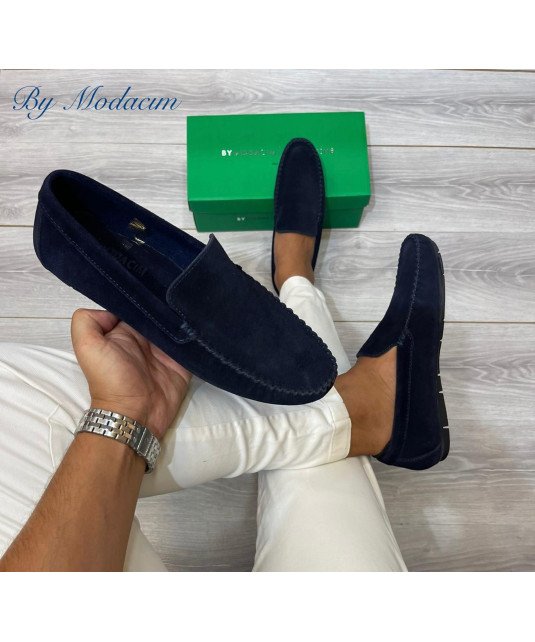 Mocassins en cuir /by Modacim/Qualité supérieure/Noire /Model driver