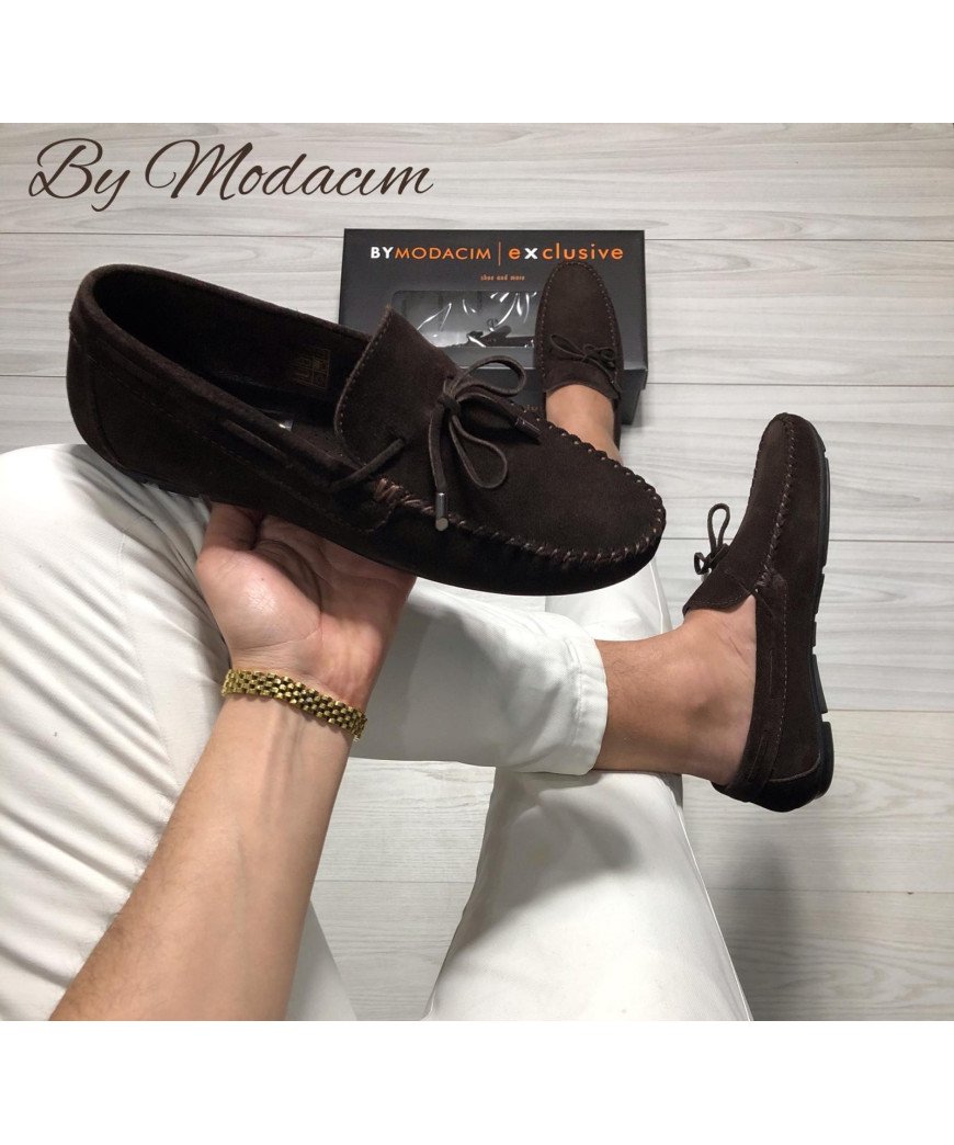 Mocassin Cuir by Modacim/Marron très fonce/super qualité