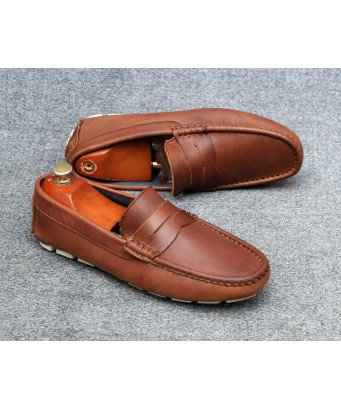 Mocassins a mors simple /en cuir/Marron/Portugal