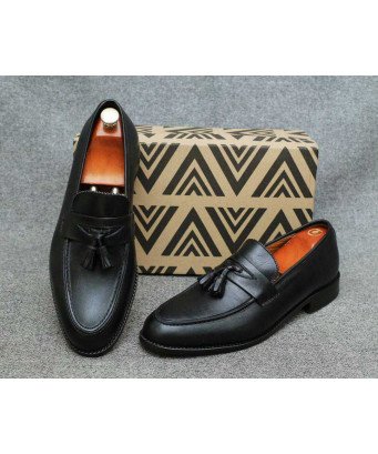 Souliers Mocassins  Nœud/JM WESTON/Cuir Noir brillant