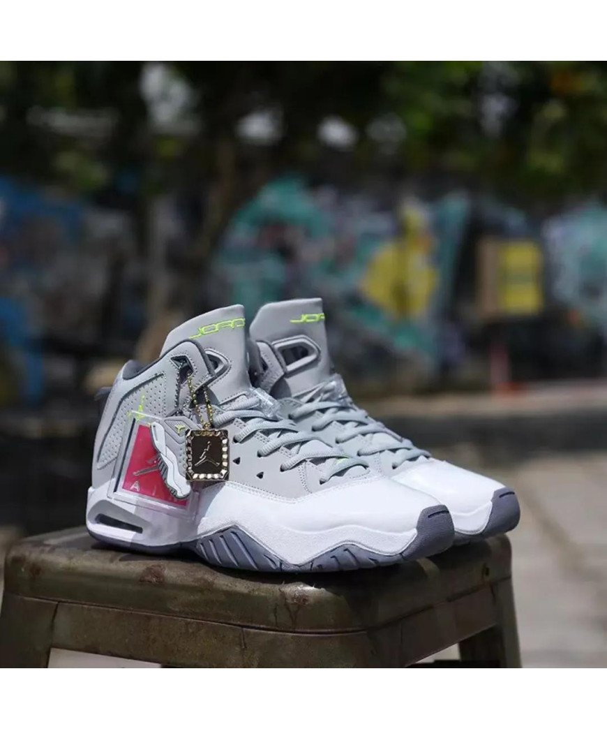 Basket Montante Jordan jumpman Mvp/Blanc noire rouge /J13
