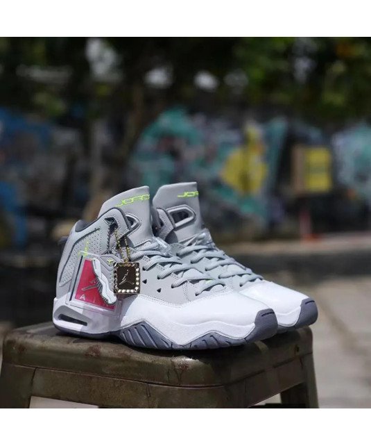 Basket Montante Jordan jumpman Mvp/Blanc noire rouge /J13
