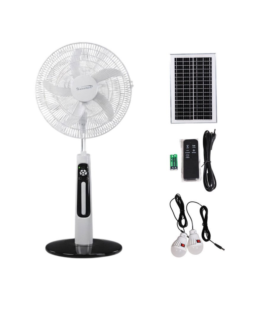 Ventilateur Rechargeable 18 Pouces avec Panneau Solaire