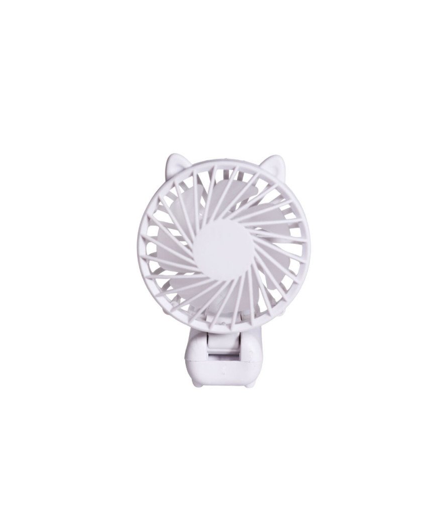 Mini Ventilateur portable USB rechargeable 3 vitesses/Blanc