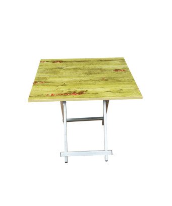 Table pliante /effet marbre multi-usage/vert fleuri/avec support de pied en inox/60*60*33