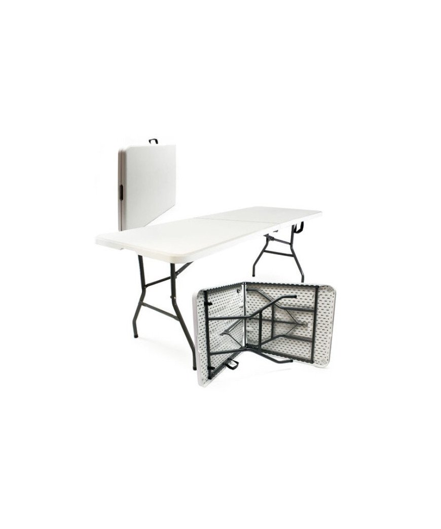 Table pliable plastique/blanc démontable /180*70*74